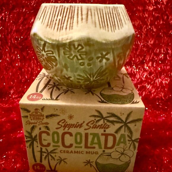 Beachbum Berry Sippin Santa CocoLada Coconut Tiki Mug Christmas Swizzle Pick - Picture 2 of 4